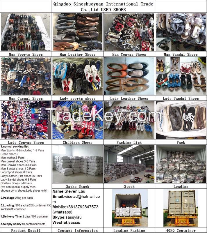 China secondhand shoes by container