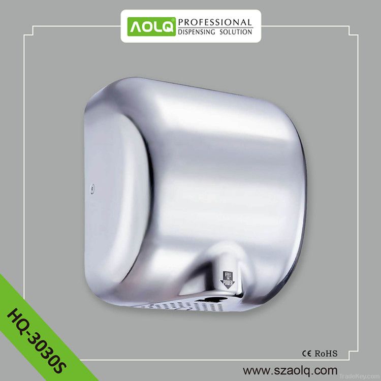 High Speed Automatic Hand Dryer with Infrared Sensor and Quiet Motor