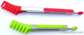 Hot sale silicone kitchen tongs/salad tools/food tongs