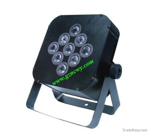 9pcs*3W 3in1 flat tri par can led stage light dj lighting