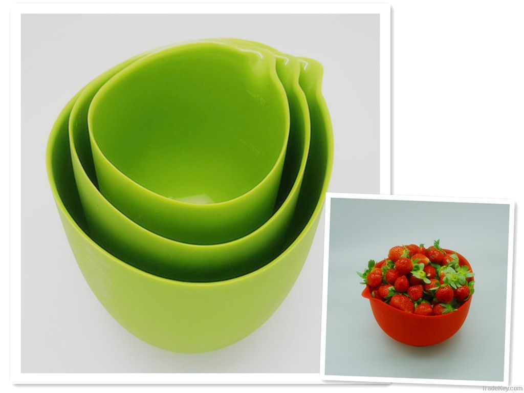 hot sale silicone salad bowl, meauring bowl