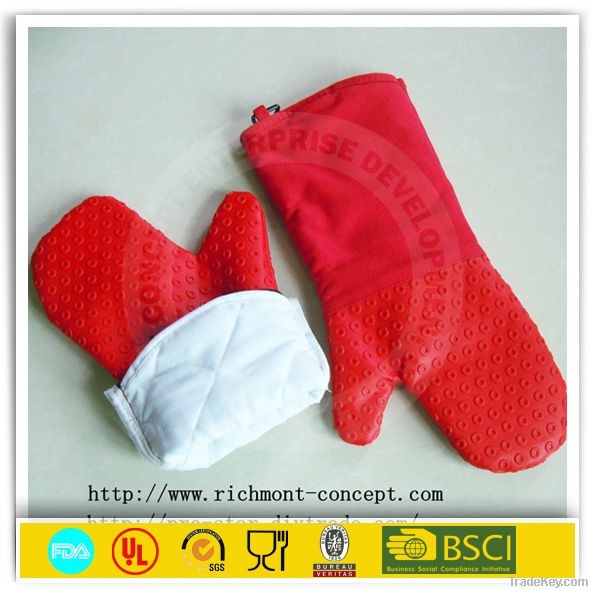 2013 best seller silicone oven glove with cotton inside