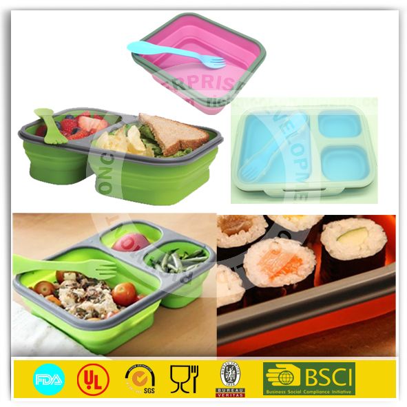 new 2014 kitchenware silicone lunch box