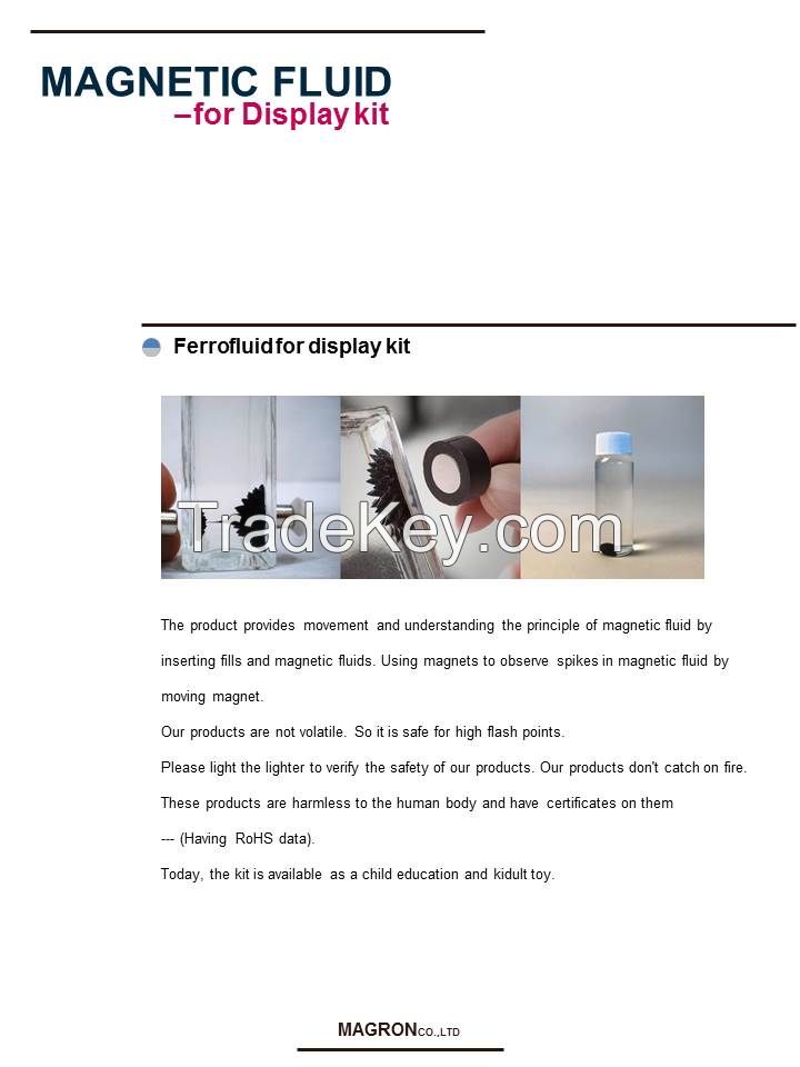 Magnetic fluid (Ferrofluid) Kit, ferrofluid, ferrofluid seal