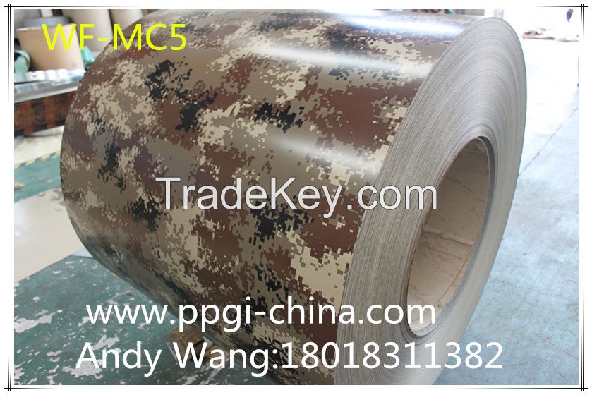 flower wood finish color coated steel ppgi printech camouflag grain ppgi /ppgl