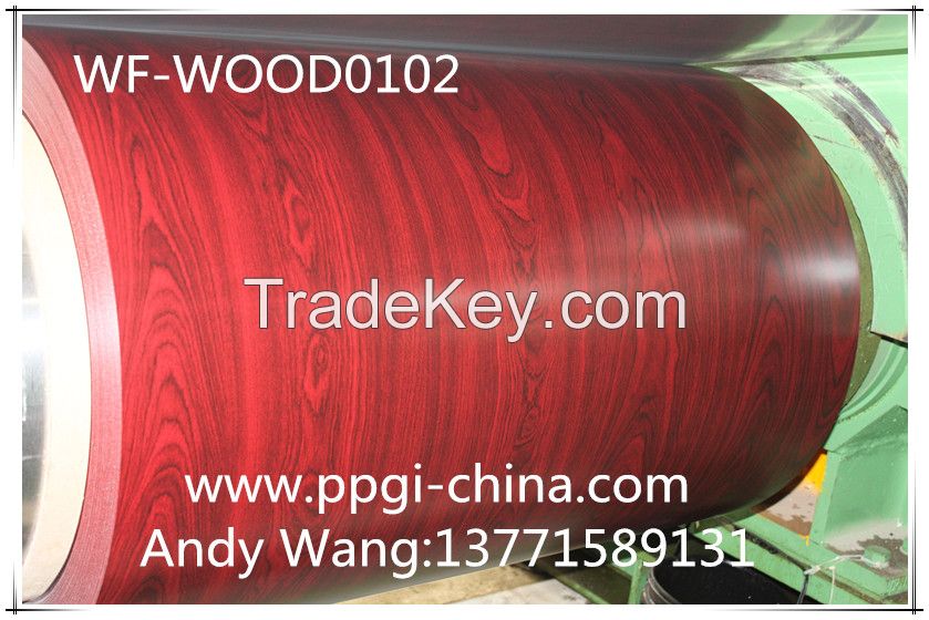 flower wood finish color coated steel ppgi printech camouflag grain ppgi /ppgl