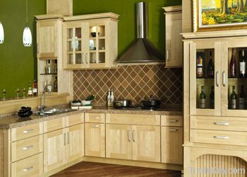 Maple solid wood Shaker door kitchen cabinet