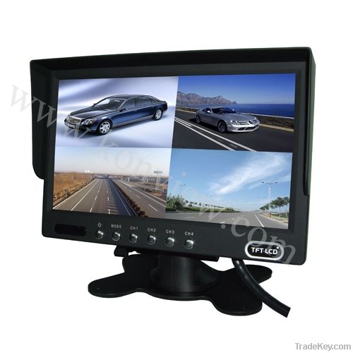 7 inch quad view monitor