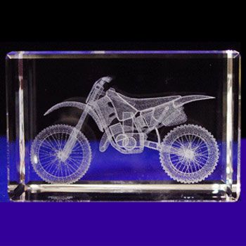 Crystal Motorbike Model Home Decor Piece