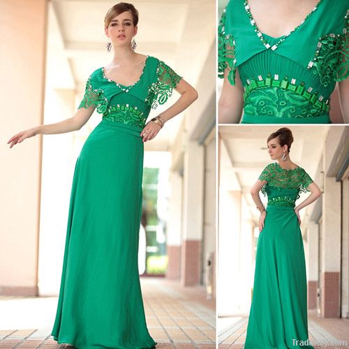 drop shipping hot sale floor length green new sexy party dresses for w