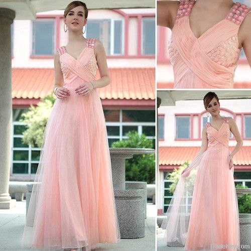 wholesale hot sale floor length ready to wear evening gown