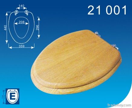 AImas 21 001 Elongated Moulded Wooden Soft-closing Toilet Seat