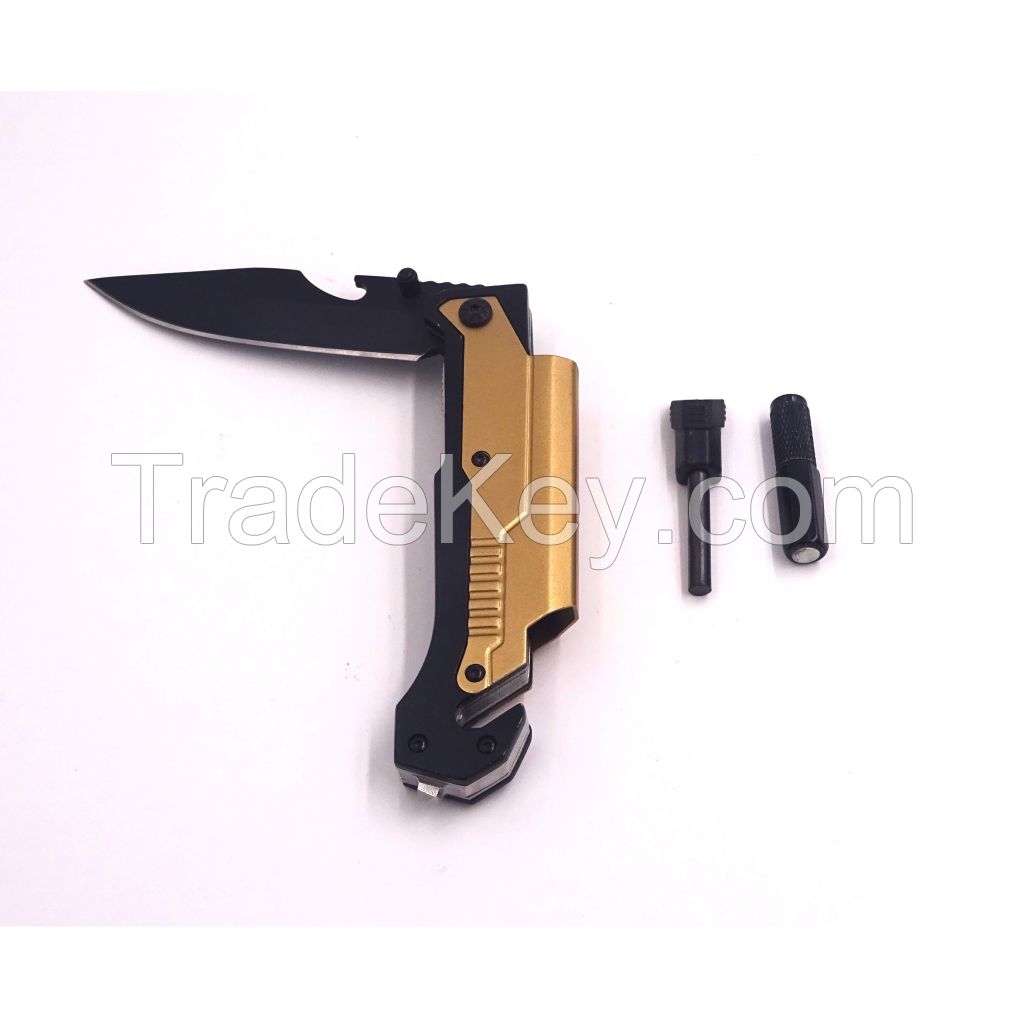 hotsale folding pocket recue knife with multi functions