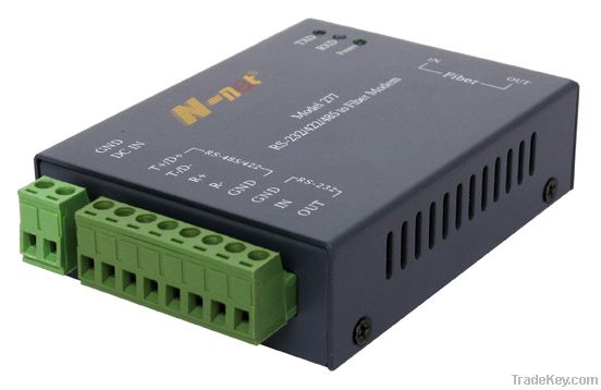 RS232/422/485 to Fiber Optic Modem