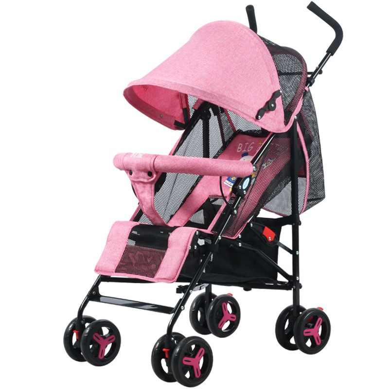 CoBaby Carriage Travel Stroller, Cover Infant Car, Foldable Baby Pram - Backrest 3 Level Adjustable Can Sit or Lie