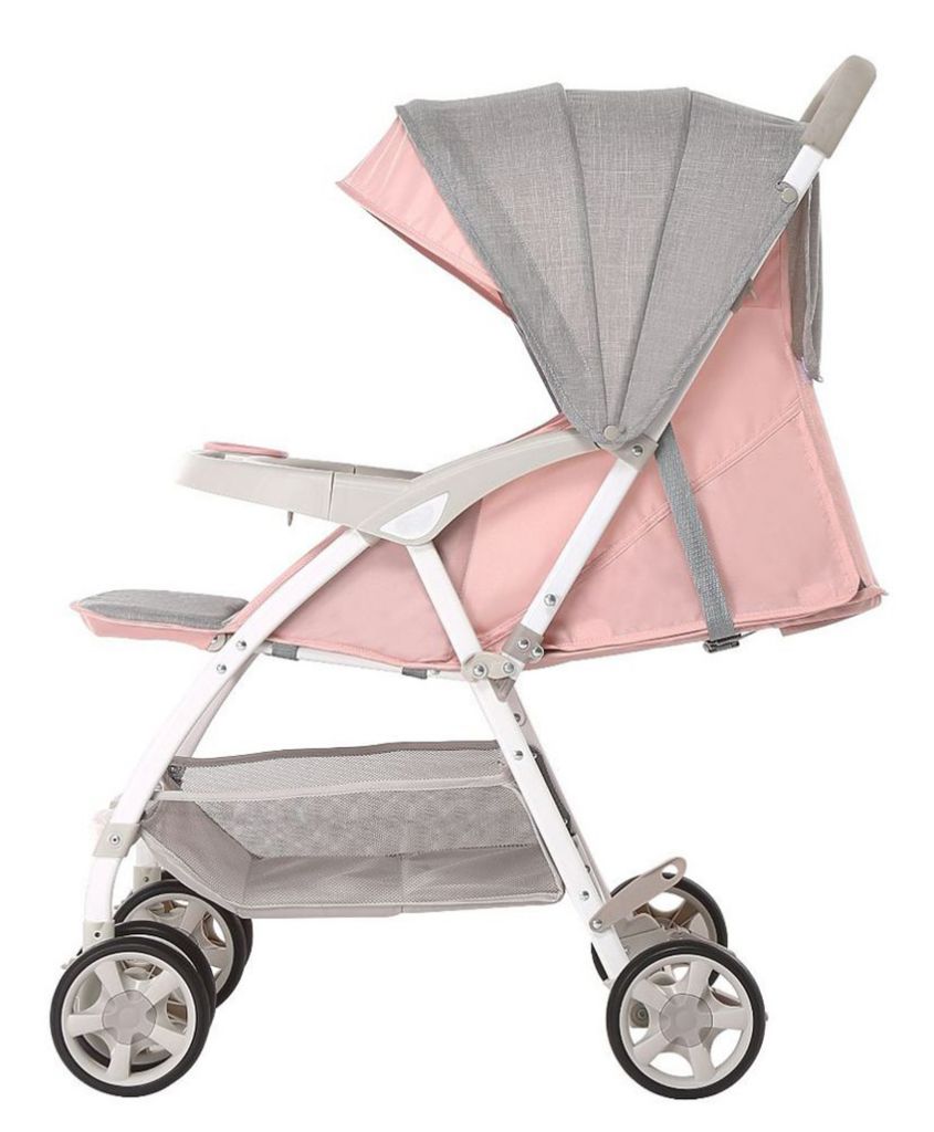 Bassinet Stroller System, Light Weighted Pram, Baby Trolley in Linen Cloth - Portable, Folderble, Allowed In Airplane