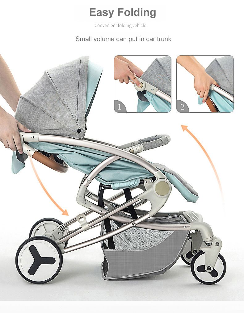 Cobaby Baby Car, Foldable Pram, Buggy Trolley - Easy Take, High Landscape, Smooth Running, 2018 New Version