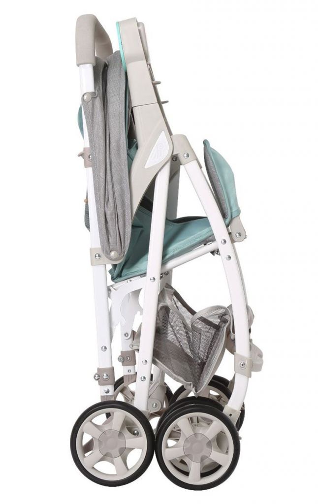 Bassinet Stroller System, Light Weighted Pram, Baby Trolley in Linen Cloth - Portable, Folderble, Allowed In Airplane