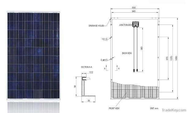225W-250W  polycrystalline solar panel