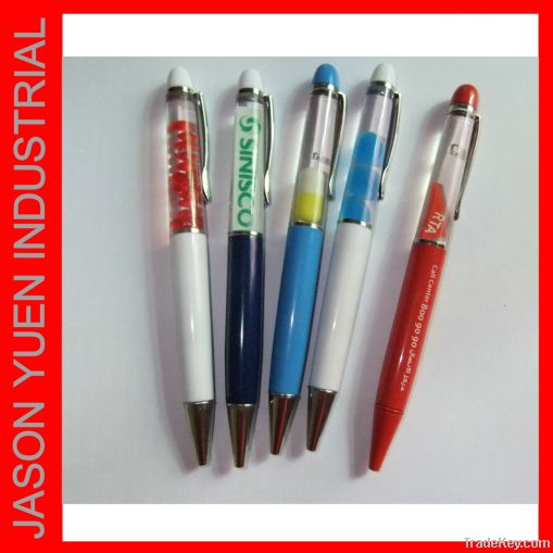 metal liquid pen with floaters plastic or PVC floater liquid pen