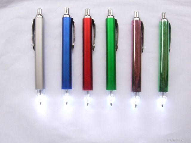 2012 most fashionable and selling metal LED light pen