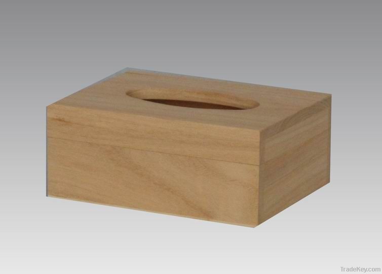 wood tissue holder