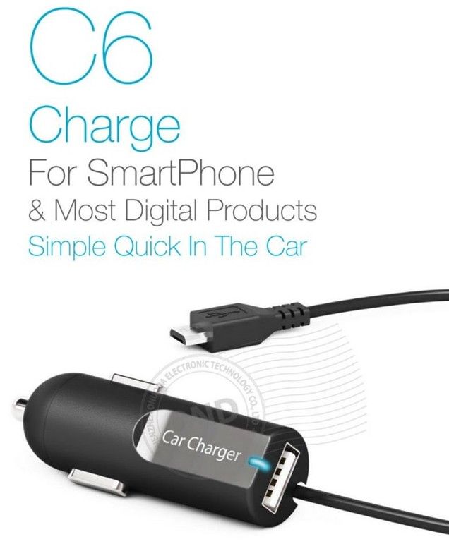 New Fashionable Micro usb Car Charger for Samsung with CE FCC RoHS