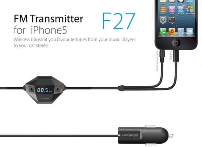 New High Quality 3.5mm Car FM Transmitter for Samsung S3 S4 Note2 3/iPhone5