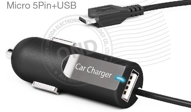 New Fashionable Micro usb Car Charger for Samsung with CE FCC RoHS