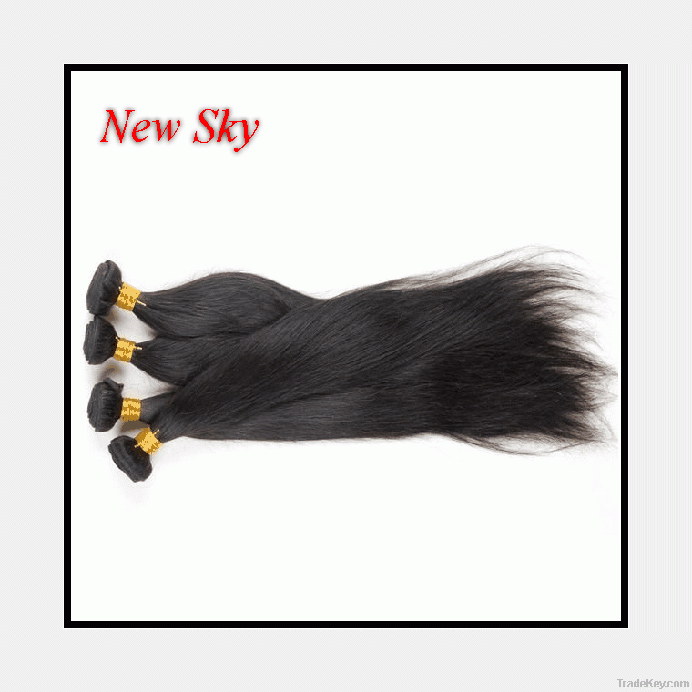 brazilian remy hair with natural color silky straight remy hair weft