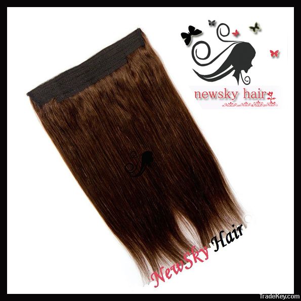 wholesalr brazilian remy hair flip in hair extension halo hair extensions