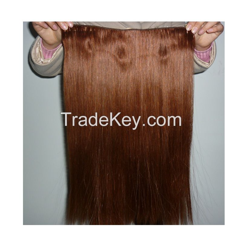 grade 7A brazilian remy hair halo hair extensions/flip in hair extensions