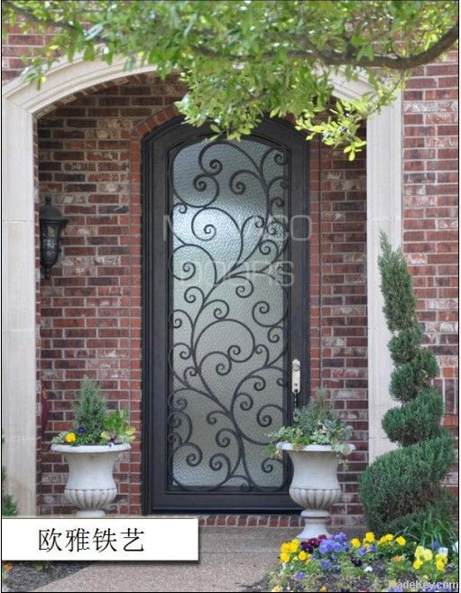 Wrought iron double entry door Furniture