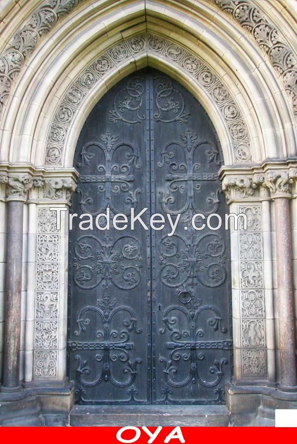 wrought iron old church door