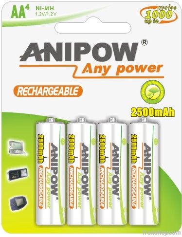 NIMH RECHARGEABLE BATTERY AA SIZE