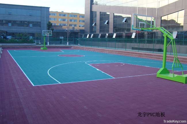 Outdoor basketball court sports flooring