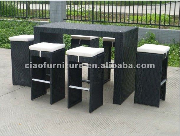 Rattan Furniture Outdoor Bar Set