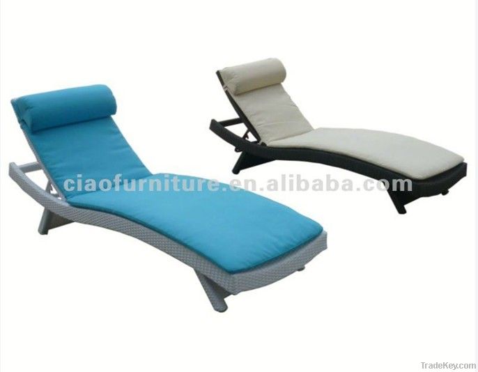 Rattan Outdoor Chaise Lounger