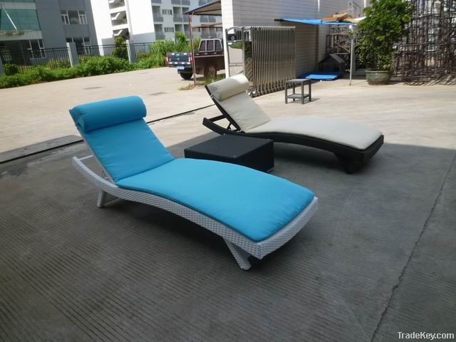 Rattan Outdoor Chaise Lounger