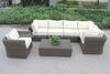 Sunlight resistant wicker patio sofa