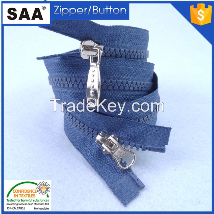 5# two way open end resin zipper 