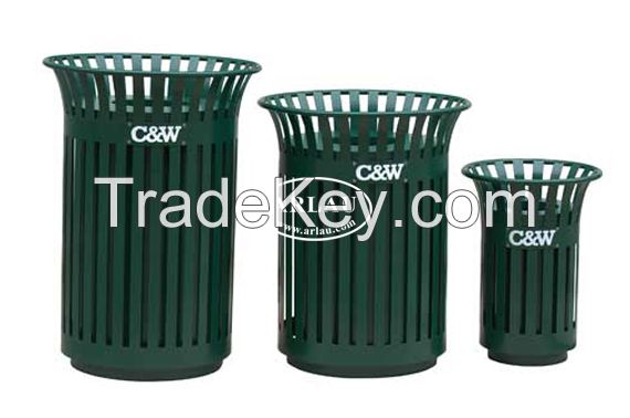 Arlau Steel garden furniture, garbage can, sanitary bin