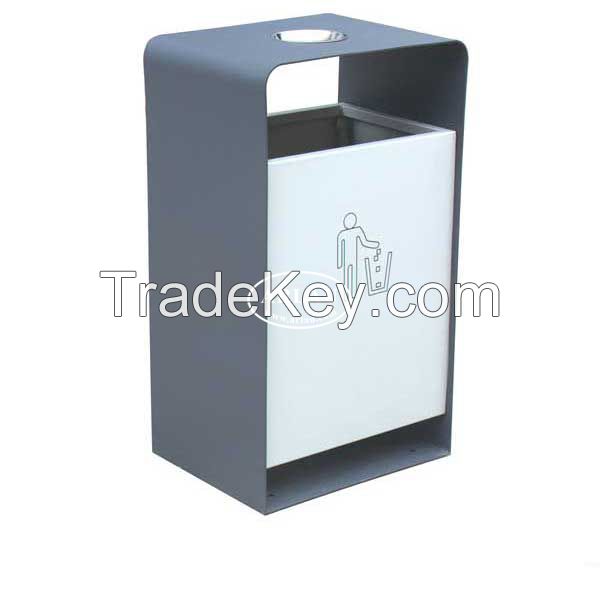 Arlau outdoor furniture, stainless steel wast bin, trash receptacle