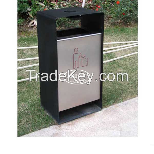 Arlau outdoor furniture, stainless steel wast bin, trash receptacle