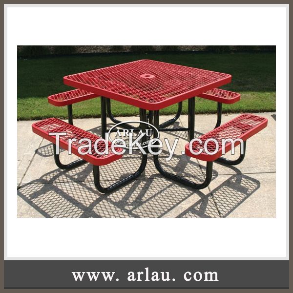 Arlau garden furniture company, metal chair and table, outdoor table