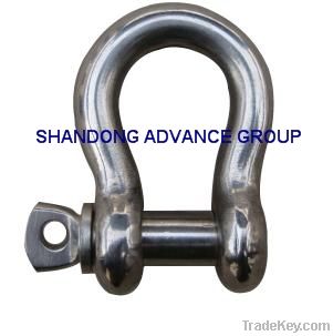 Stainless steel bow shackle