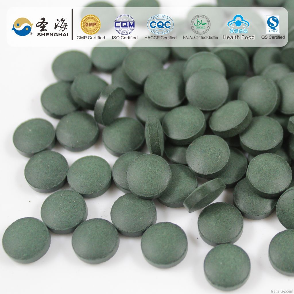 Health Food Organic Spirulina Tablet 250mg/500mg