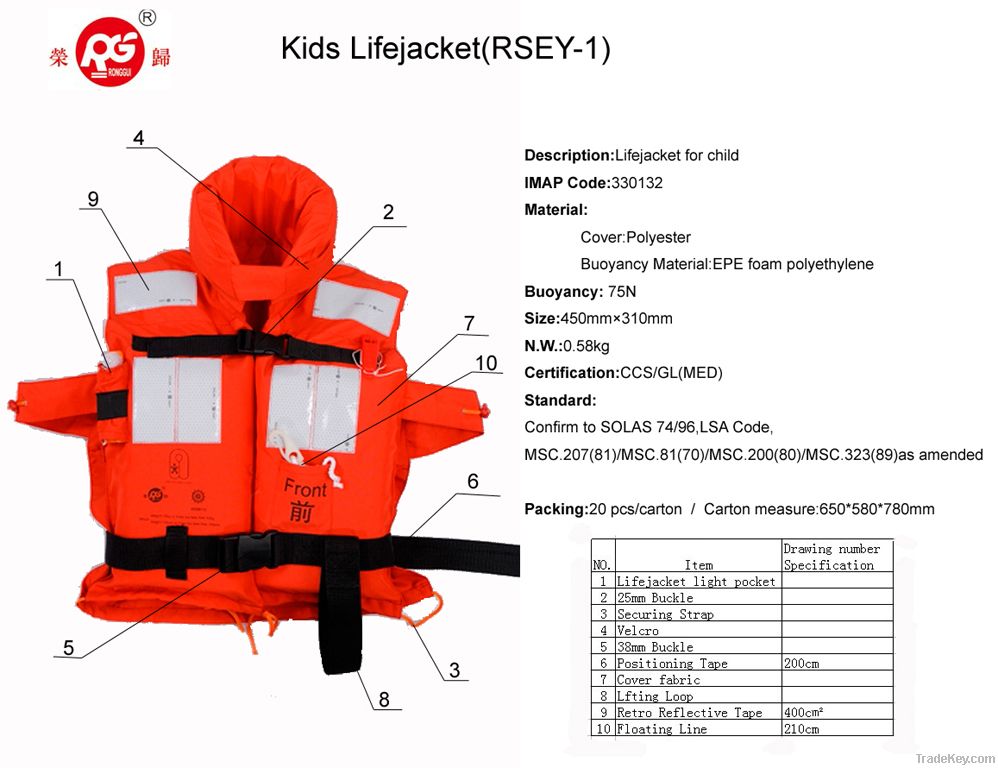 Lifejacket/Lifevest for child(RSEY-1)