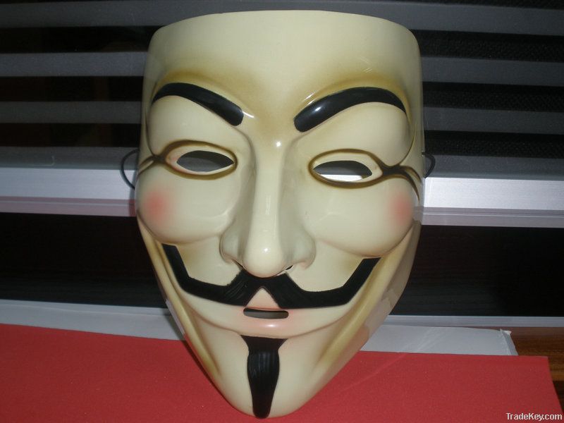 FANCY DRESS HALLOWEEN ANONYMOUS / V FOR VENDETTA / GUY FAWKES FACE MAS