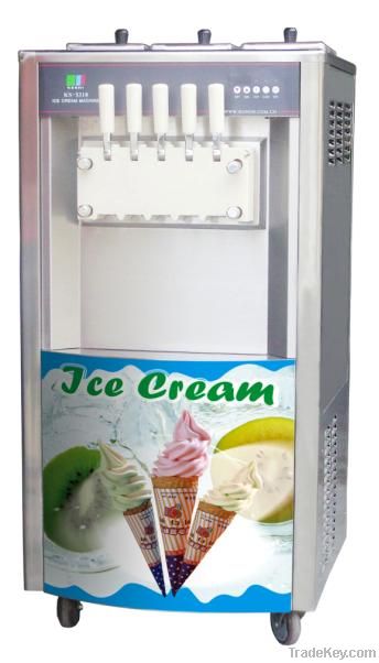 high quality soft ice cream machine with three flavors
